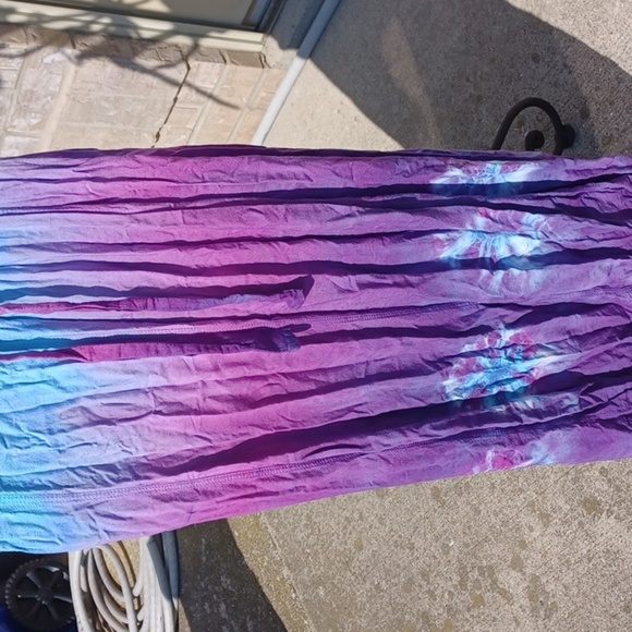 Jayli Rayon Tank Long Dress S- Tie Dyed , Ombre Hippie/Boho, Ptp=18", L=48" - Picture 6 of 8